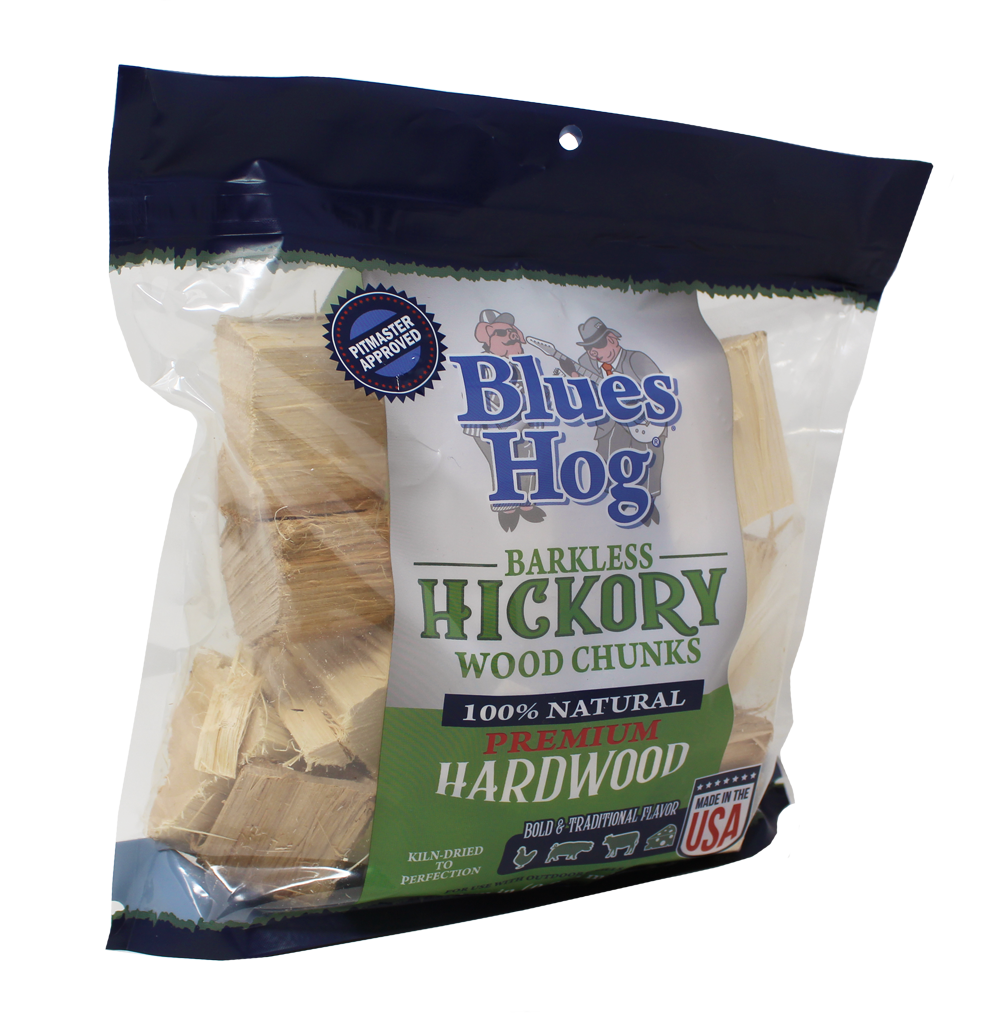 Blues Hog Barkless Hickory Wood Chunks - 300 cu in. - Gateway Drum Smokers
