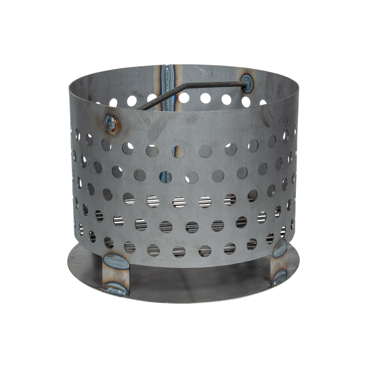 A replacement fire basket for 55 gallon Gateway Drum Smokers