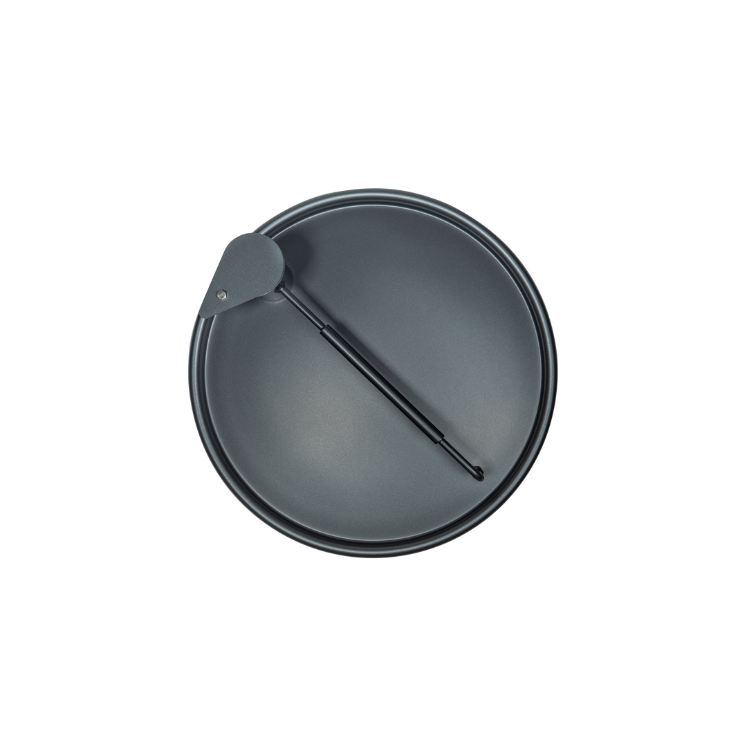 Top view of a 30 gallon replacement lid for Gateway Drum Smokers