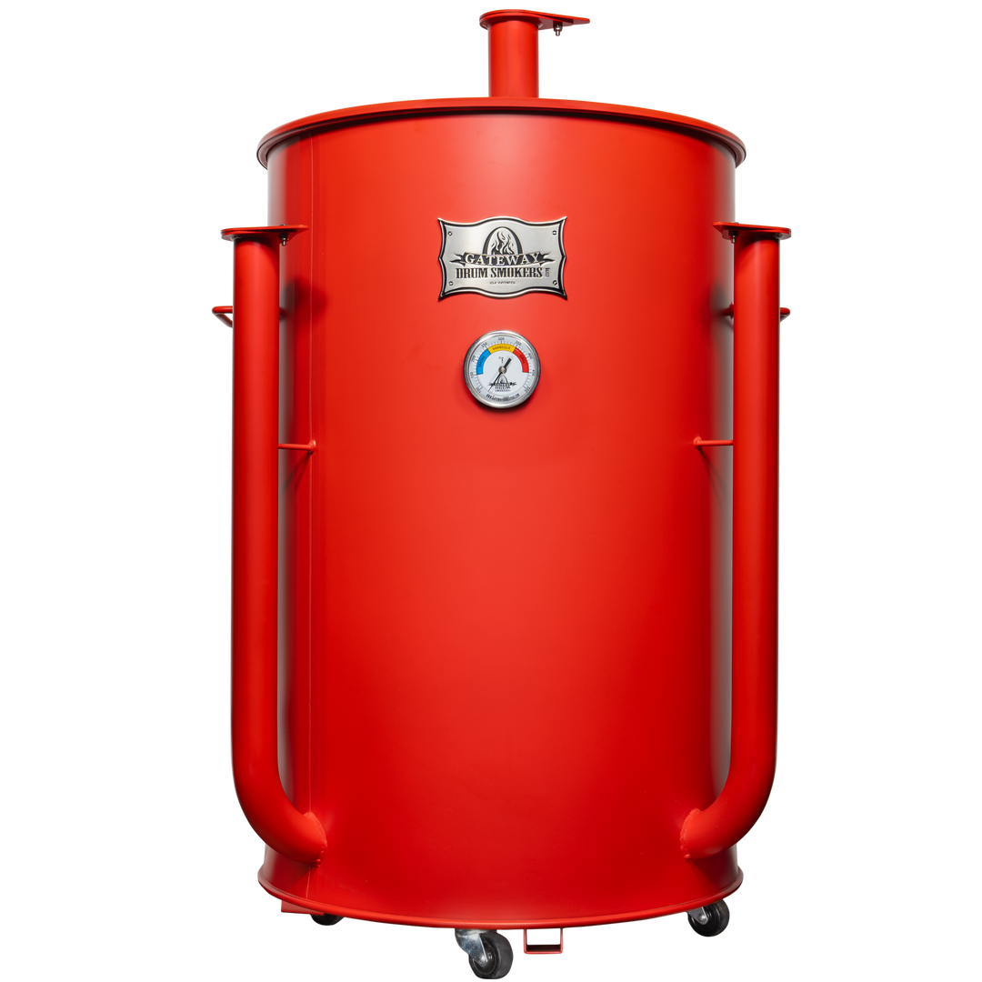 Gateway Drum Smoker® STRAIGHT UP 55G - Matte Red - Gateway Drum Smokers