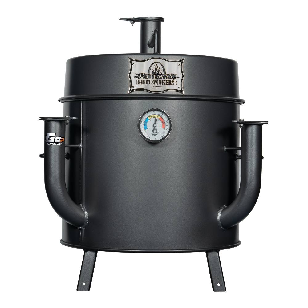 Gateway Drum Smoker Go2 Smoker and Grill Matte Charcoal Gateway Drum Smokers