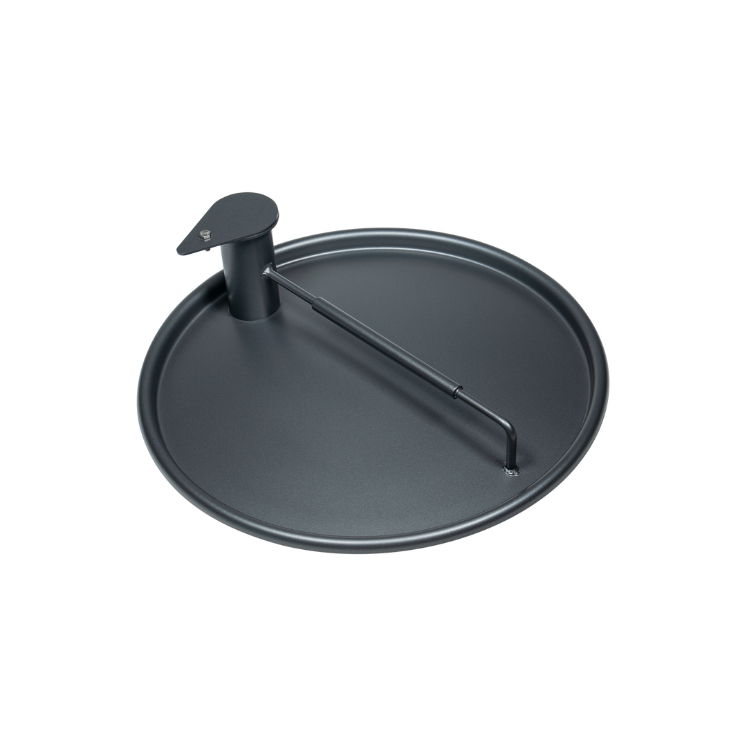 Angled view of a replacement lid for 30 gallon Gateway Drum Smokers