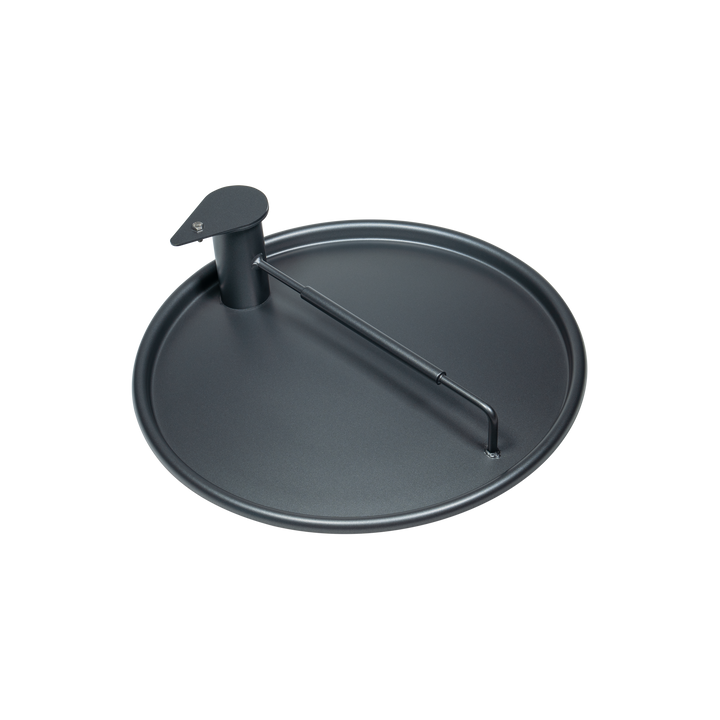 Angled view of a replacement lid for 30 gallon Gateway Drum Smokers