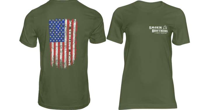 Smokin Brothers American Flag T-Shirt
